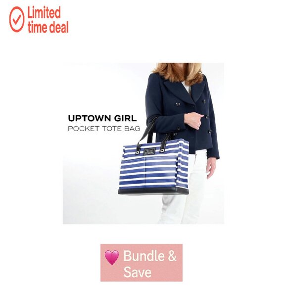 Medium Tote Bag with 5 Pockets, Breakaway Zipper, Slim Style for Women - Picture 7 of 7